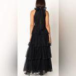 Petal and Pup NWOT  Black FRANCES halter tulle tiered bow maxi dress sz S Photo 2