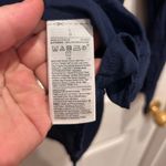 Gap NWT Navy Blue V Neck Cuffed Sleeve Hi Low Hem Blouse Top Shirt Womens Size L Photo 7