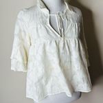 For Love & Lemons  White Buttercup Ruffled Tie Neck Top Photo 4
