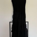BCBGMAXAZRIA  Black silk ruffle Maxi Dress Photo 3