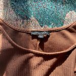 PaperMoon Orange Beige Ribbed Bodycon Mini/Midi Dress SZ S Y2K Sleeveless Casual Photo 9