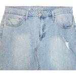 CP Jeans Womens 13 Light Wash Denim Mini Skirt Distressed Pearl Raw Hem Summer Blue Size undefined Photo 0