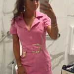 Boutique Pink denim dress Photo 0