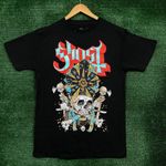 Ghost Papa Emeritus IV Skull and Crossbones Heavy Metal Band T-Shirt Medium Photo 0