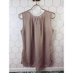 Brochu Walker Brouchu Walker Sleeveless Taupe 100% Silk Tie Neck Top - Size - Small Photo 1