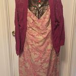 🌸🌸🌸BOGOHO 🌸🌸🌸Isabella DaMarco Pink Floral Sleeveless Dress with Matching Shrug Size 14 Photo 13