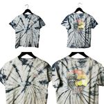 Dark Seas T Shirt Womens Blue White Medium M Skull Swirl Wave Tie Dye Cotton Photo 1