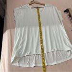 Loft  Size M Petite Lacy Mixed Media Tee High Low Dolman Split Sleeve Lightweight Photo 9