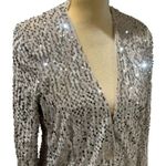 Sanctuary NEW  All Night Flock Sequin Blazer Color Champagne New Years Holiday M Photo 3