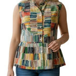 Piazza Sempione  Made in‎ Italy  Multicolor Striped Blouse EUC Italy 44 Photo 0