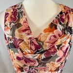 Cable & Gauge  ruched lightweight mesh floral top size large Photo 1