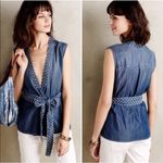 Anthropologie  Holding Horses Chambray Vest XS Photo 1