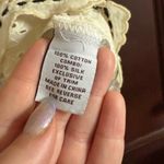 MINT by JODI ARNOLD | Embroidered Cotton Silk Eyelet Babydoll Split Neck Tee | 2 White Photo 8