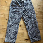 Ralph Lauren Wide Leg Paisley Pants Sz M Women's All Over Print Blue White Photo 0