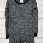 Anthropologie Ruby Moon Women's Sweater Black White‎ Pullover Long Sleeve Crew Neck Size Small Photo 0