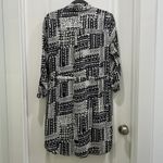 Velvet by Graham & Spencer Patterned Button Down Shirt Dress Grey & Cream Sz S Gray Photo 10