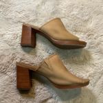 Frye Blake Leather Mule Sandals Womens Size 8 3470031-TAN Heeled Photo 7