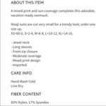 Maaji Zip Front Surf Suit One Piece swimsuit Photo 12