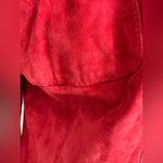 Bradley Bayou Red Leather Suede Jacket, Size Medium Photo 4
