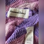 House of Sunny Stefani Crochet Start Vest Open Back Purple, Size 8 Purple Photo 4