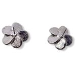 Crystal Cluster Flower Aurora Borealis Center Stud Earrings NOS New Blingy Photo 5