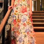 EXPRESS  Pink Floral Print Maxi Dress  Photo 2
