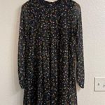 AFRM X Nordstrom Spring Garden Ditsy Dress Size Large Black Photo 0