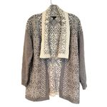 Talbots Snowflake Fair Isle Shawl Collar Cardigan Women's Medium Petite Gray Size undefined Photo 1