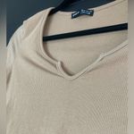 Ribbed crop top. Long sleeve. Light brown. Casual. Dressy. Women’s. Size xs. Photo 2