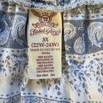 Faded Glory  Blue and White Smocked Blouse Photo 5