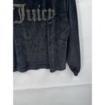 Juicy Couture  Size M Velour Black Rhinestone Spell Sleep‎ Shirt Long Sleeve Photo 5