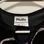 Y2K Black Silver Floral 2 Piece Skirt Set Size XXS Photo 4