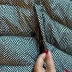 Lands' End Lands’ End Chevron Quilted Down Vest Black And White  Size 2X/P 20W-22W Photo 5