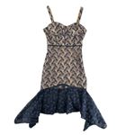 J.O.A Revolve Dressed Like A Daydream Navy Blue Lace Midi Cocktail Dress Size S Black Photo 3