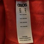 ASOS Elegant Red Dress Pleated Skirt Button Detail Rayon NWT Size 6 Cocktail Photo 10