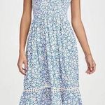 Playa Lucila smocked ditsy floral dress XS Blue Photo 0