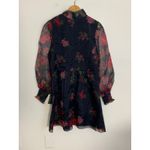 Rachel Parcell  Floral‎ Tie Neck Long Sleeve Satin Dress Floral Ink size 12 Photo 3