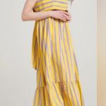 ASOS  crop top maxi dress yellow size US 8 Photo 2