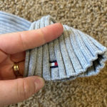 Tommy Hilfiger Tommy Hilfiger vintage y2k Women's Medium Ribbed Henley Snap Sweater Gray White Photo 7