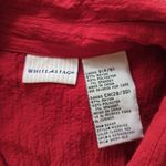 White Stag  Womens Crinkle Button Front Shirt Blouse Red Long Sleeve S‎ Photo 4
