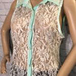 Grass Collection  Sheer Lace Sleeveless Top Jrs L Photo 2