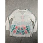 Boden Womens 12 Gauze Boho Peasant Blouse Embroidered Neon Flowers Tassels Photo 6