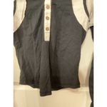 Free People  Wednesday Polo Jersey Top in Black Combo, S Photo 4