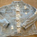 Wax Jean Denim Distressed Jacket Photo 0