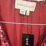 Sachin + Babi  Ronnie Long Sleeve Pink Pleated Tie Front Midi Dress NWT Photo 7