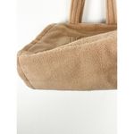 Victoria's Secret VICTORIA’S SECRET Tan Sherpa Fleece Double Straps Signature Logo Tote Bag Photo 8