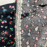 vintage women's XS small Saks Fifth Ave Young dimensions black floral tiered mid Photo 8