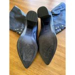 Free People  Dakota Heel Studded Leather Western Boots Black Gold Silver EU 41 Photo 10