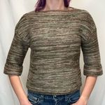Gap Women Short Sleeve Earth Tone Cuffed Heavyweight Knit Sweater XS Extra Small Photo 0