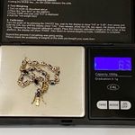 WM Signed Gold 925 Vermeil Blue Tennis Bracelet Photo 6